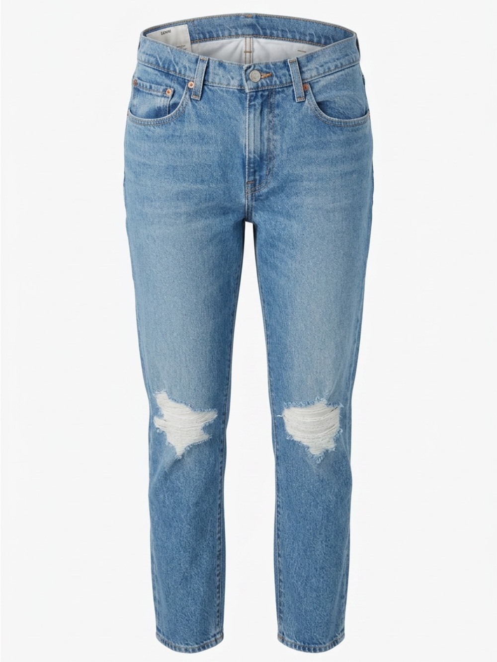 Levi's Light Blue Distressed Boyfriend Jeans